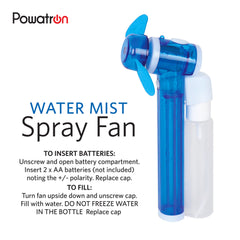Portable Water Mist Spray Fan For Cooling