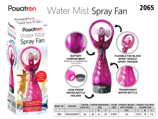 Water Mist Spray Fan Purple (24)