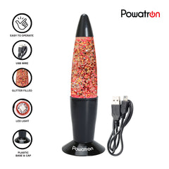13-Inch Colour Changing Glitter Lamp