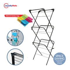 Space-Saving 3-Tier Airer And Pegs