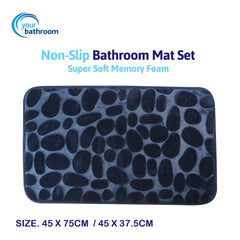 Comfortable Navy Memory Foam Mat Set