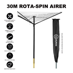 30M Rotary Airer For Outdoor Drying