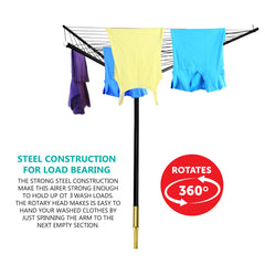 30M Rotary Airer For Outdoor Drying