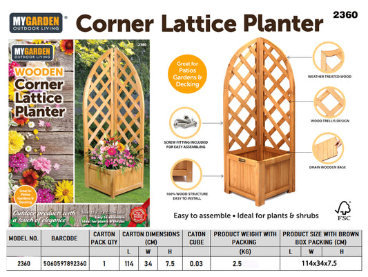 Corner Lattice Planter