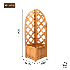 Decorative Wooden Corner Lattice Garden Planter