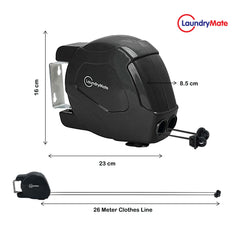 Black Double Rope Clothes Line 26m