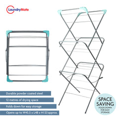 3 Tier Clothes Airer Rack for Efficient Laundry Drying