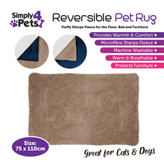 Reversible Pet Rug For Easy Cleaning