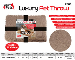 Luxury Small Pet Throw For Comfort