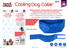Adjustable Cooling Dog Collar - Medium Size