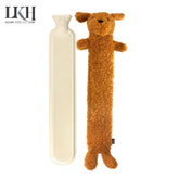 2L Long Hot Water Bottle with Sherpa Cover