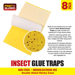 Effective 8PK Sticky Insect Glue Traps