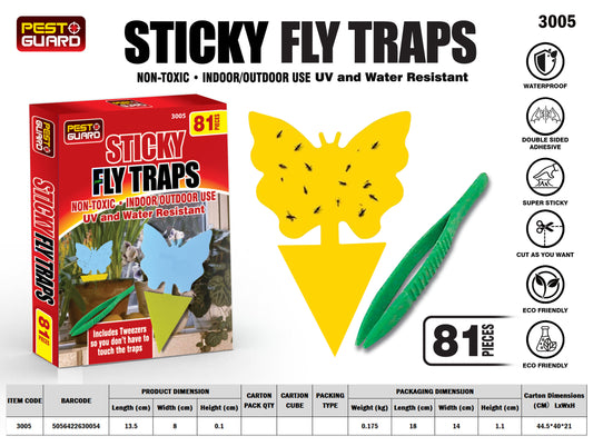 81pc Sticky Traps with Tweezer