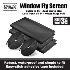 3PK Window Fly Screens For Protection