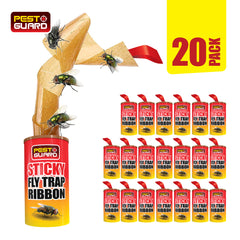 Strong Adhesive 20PK Fly Trap Ribbons