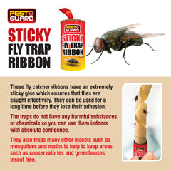 Strong Adhesive 20PK Fly Trap Ribbons