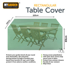 Weatherproof Garden Table Cover For Outdoors