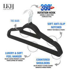 Space-Saving Velvet Coat Hangers, 10PK