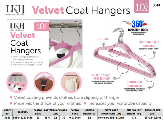 Baby Pink Velvet Hanger