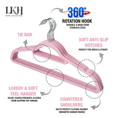 Durable 10-Pack Velvet Coat Hangers