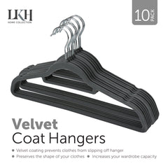 Space-Saving Velvet Coat Hangers, 10PK