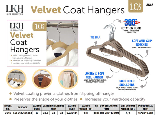 Beige Velvet Hanger