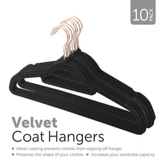 Space-Saving Velvet Coat Hangers, 10PK