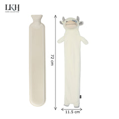 2 Litre Long Hot Water Bottle with Sherpa Cover