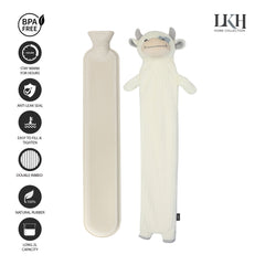 2 Litre Long Hot Water Bottle with Sherpa Cover