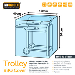 Durable Trolley Barbecue Cover For Protection