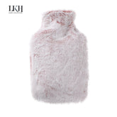 2 Litre Hot Water Bottle with Rabbit Fur Cover