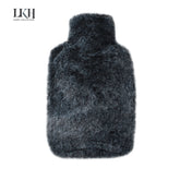 2 Litre Hot Water Bottle with Rabbit Fur Cover