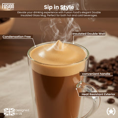 2PK 400ml Double Wall Mug