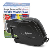30m Washing Line Cloth Reel Black