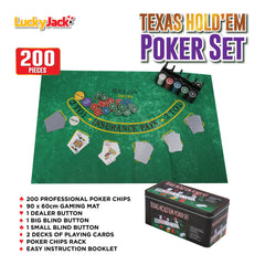 200 Piece Poker Set with Chips and Case 4o