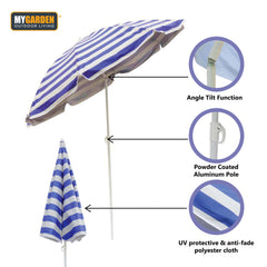 Sun Parasol with Adjustable Tilt Function