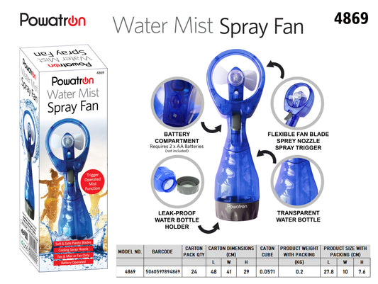 Water Mist Spray Fan Blue (24)
