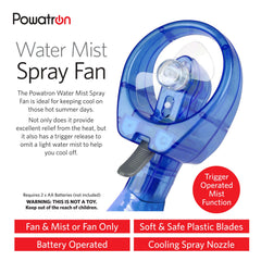 Portable Water Mist Spray Fan For Cooling