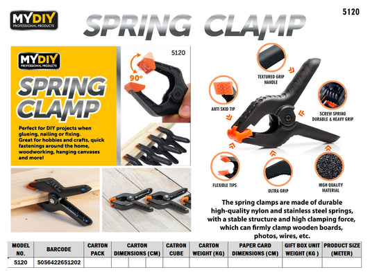 12pk Spring Clamps 6 Inches