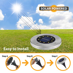 4PK Bright Bright LED Solar Ground Light