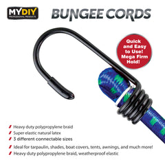 6-Pack Strong Bungee Cords for Securing