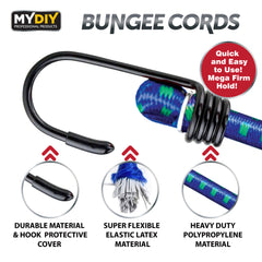 6-Pack Strong Bungee Cords for Securing