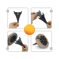 Premium 4PK Stone Effect LED Ground Lights