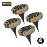 Premium 4PK Stone Effect LED Ground Lights