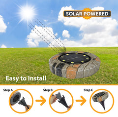 Premium 4PK Stone Effect LED Ground Lights