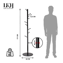 Durable 8-Peg Steel Coat Rack Stand