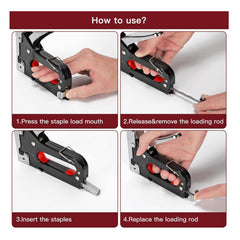 Heavy Duty Staple Gun with 1500pcs Staples and Nails
