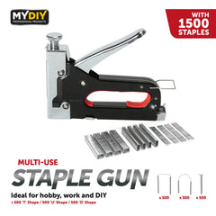 Heavy Duty Staple Gun with 1500pcs Staples and Nails