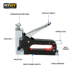 Heavy Duty Staple Gun with 1500pcs Staples and Nails