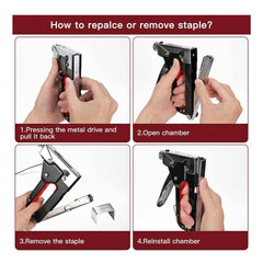 Heavy Duty Staple Gun with 1500pcs Staples and Nails